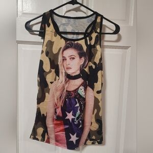 Women's Tank Top  Camouflage Fashion Wild O-Neck Sleeveless Tops